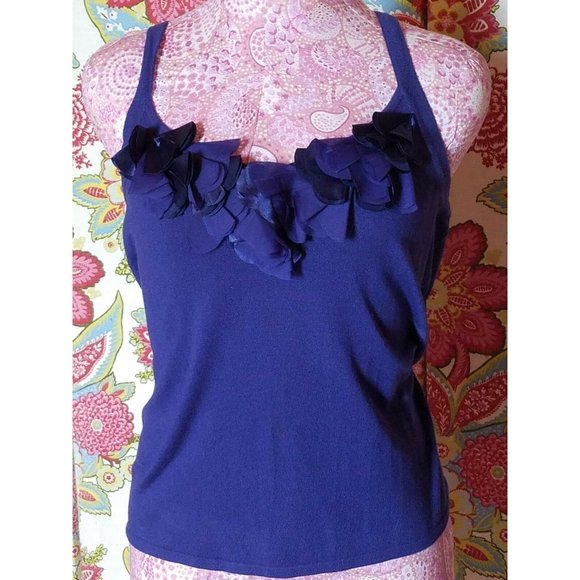VintageJacket & Cami Set 90's Ravel Zipper Royal Blue 2 piece set Women's Size L - Picture 8 of 9
